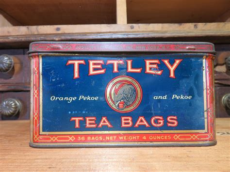 tetley tea metal box|Vintage Tetley Tea Tins for sale .